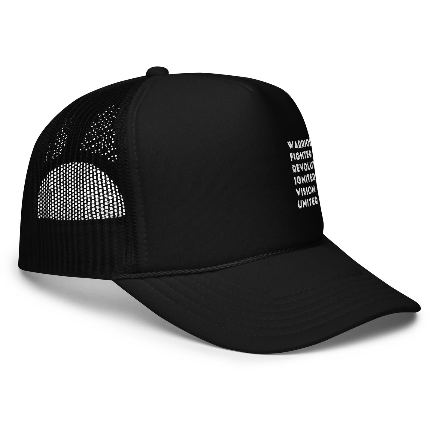 Warrior. Fighter. Revolution Igniter. Foam trucker hat