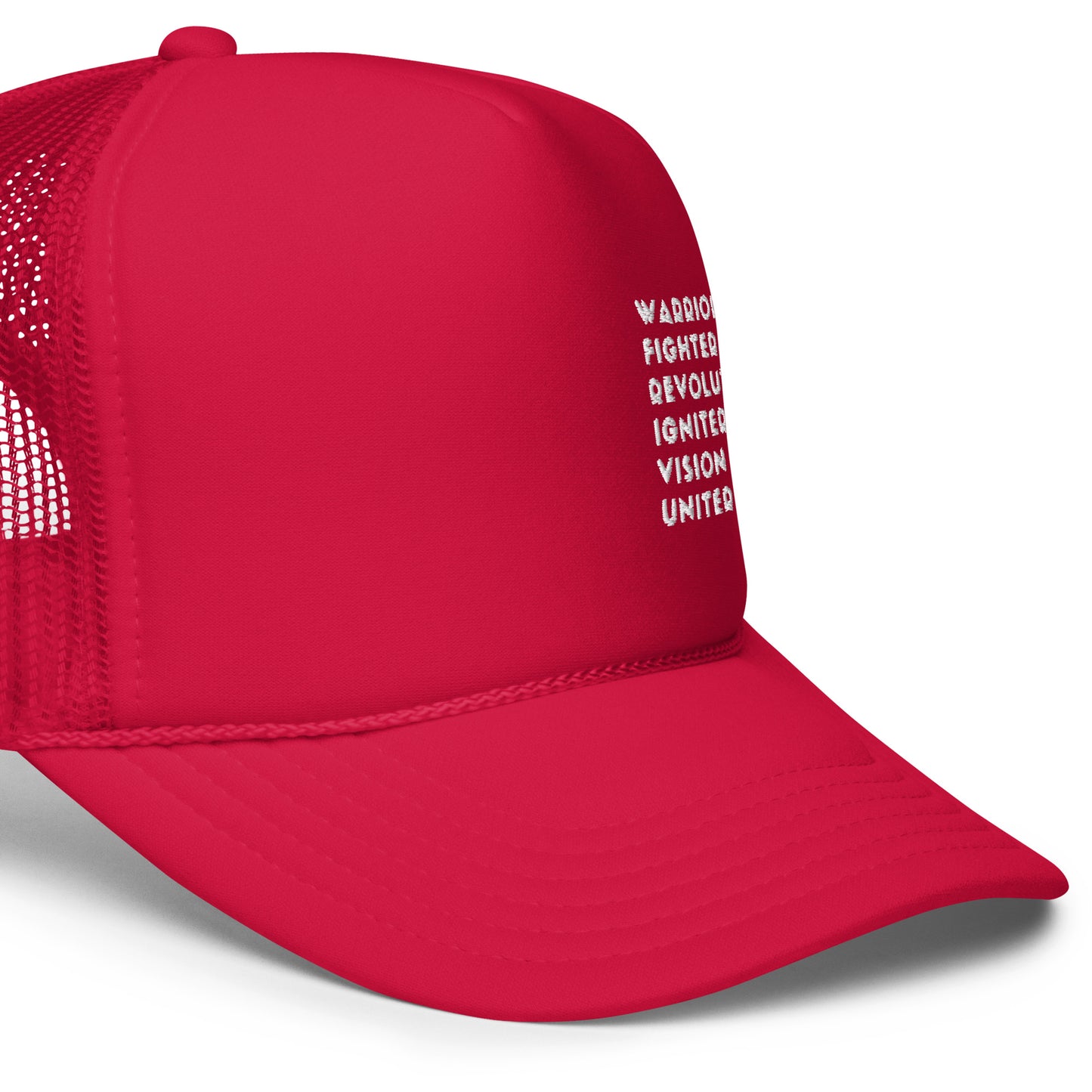 Warrior. Fighter. Revolution Igniter. Foam trucker hat